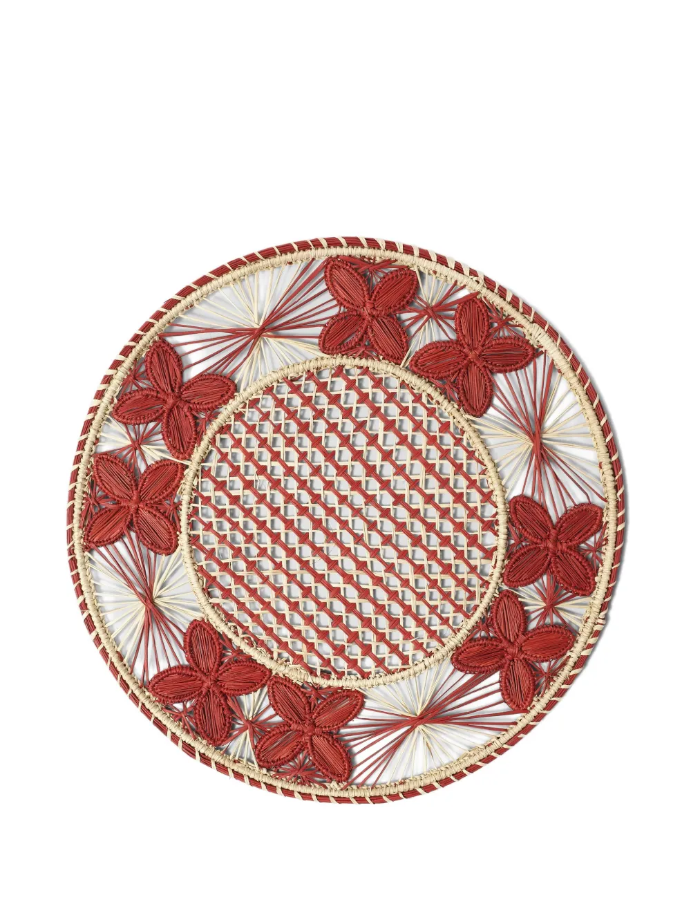 Cabana set de table à fleurs brodées | rouge | Image 1