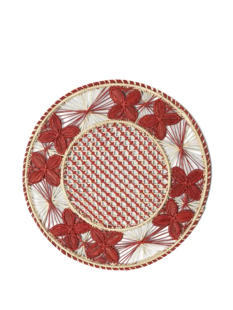 Cabana floral-embroidery placemat