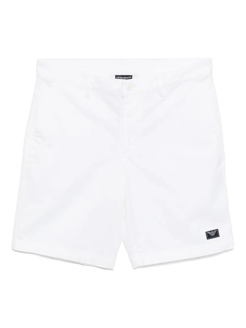 Emporio Armani Shorts met logopatch Wit
