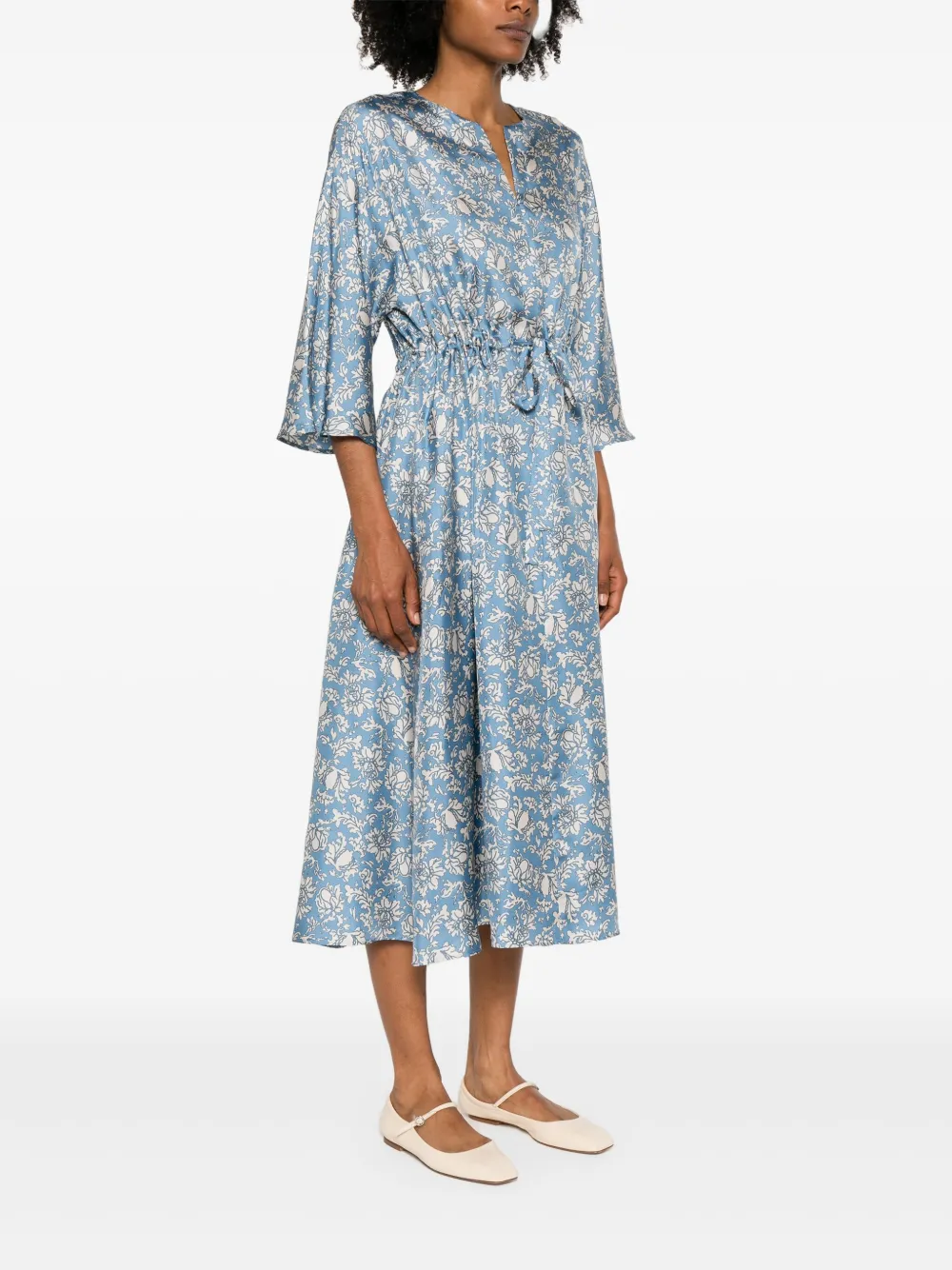 Shop 's Max Mara Vanessa Midi Dress In Blue