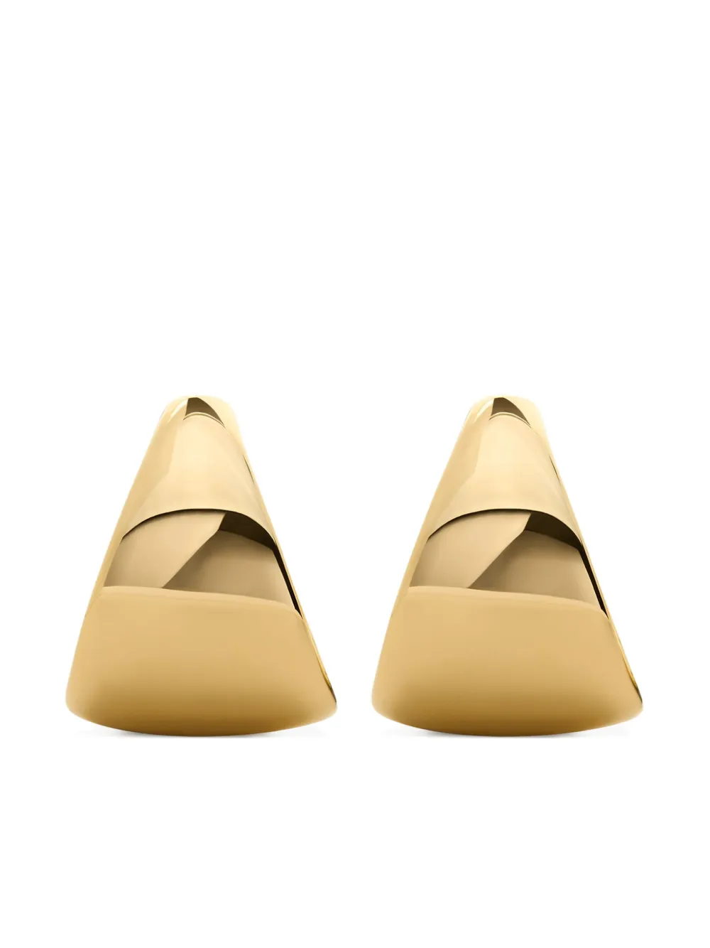 Monica Vinader tapered large hoop earrings | Gold | Image 1