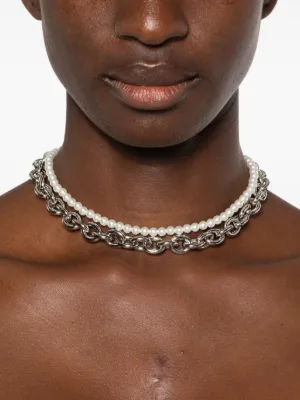 Simone Rocha Floret ラインストーン ネックレス Simone Rocha Crystal Floret Necklace | White | FARFETCH HK