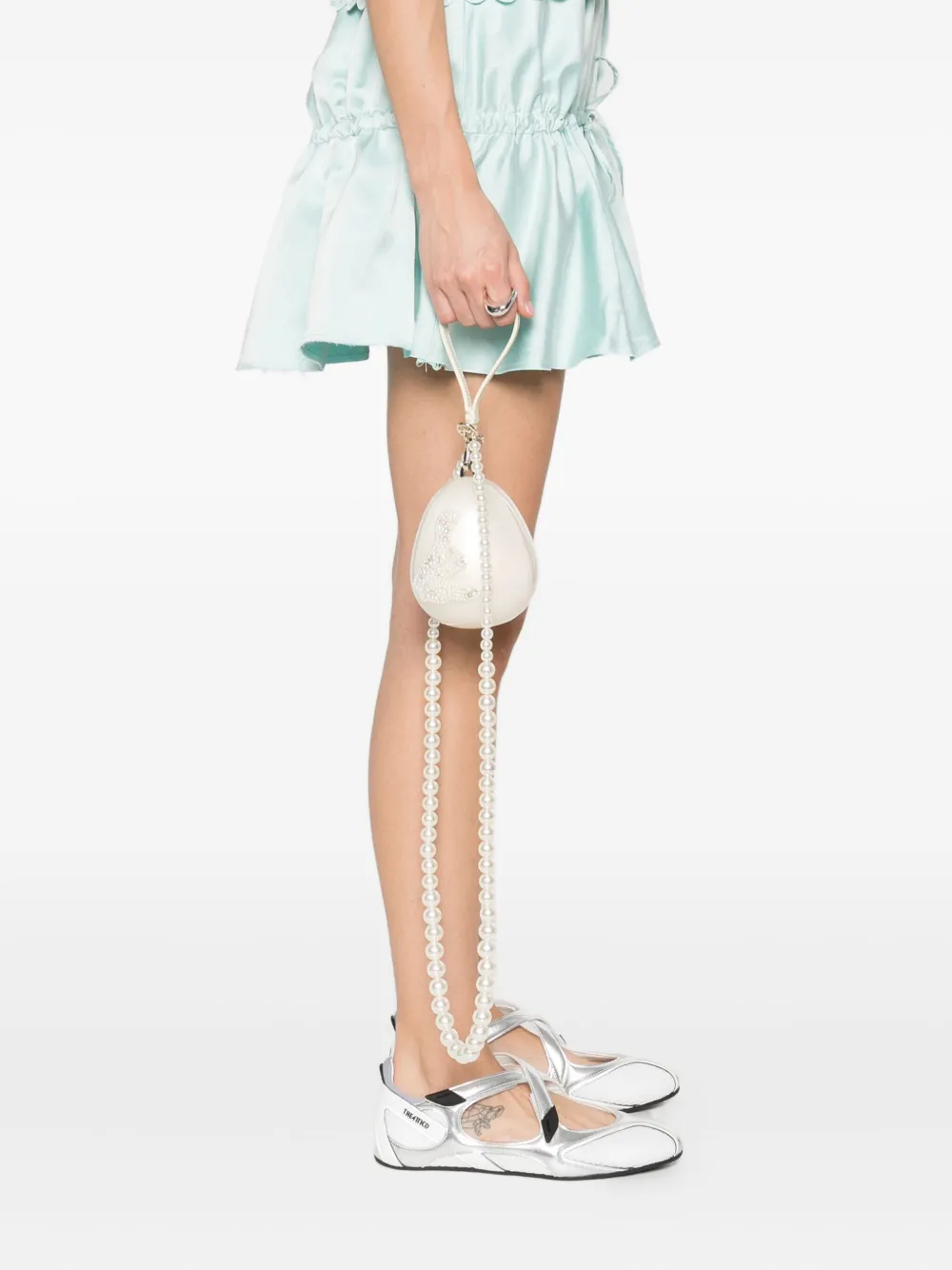 Simone Rocha Mini Hare Cross Body Bag In White