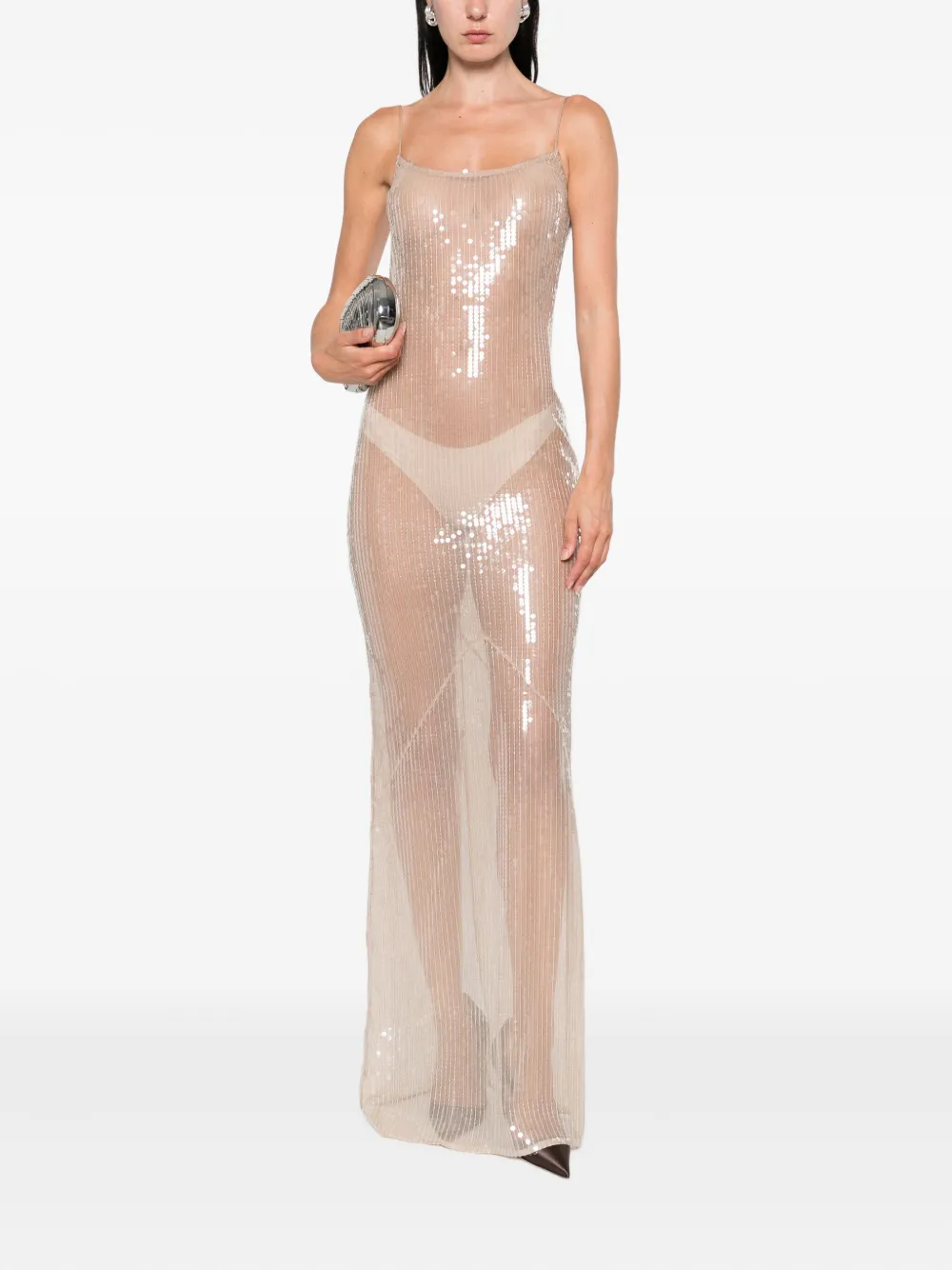 The New Arrivals Ilkyaz Ozel Isis maxi-jurk Beige