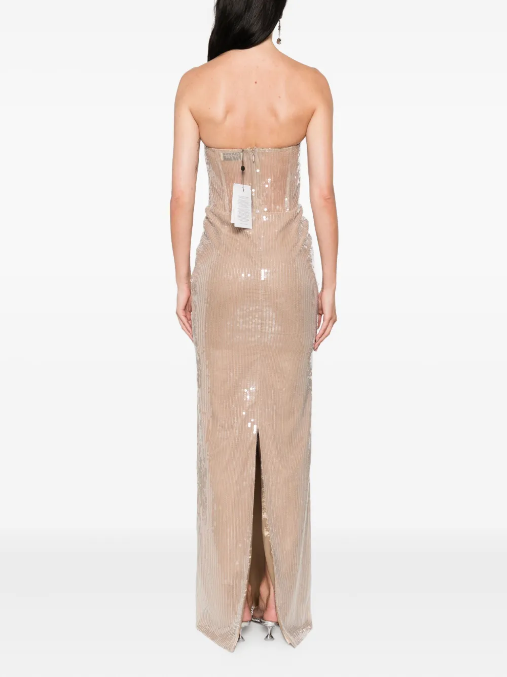 The New Arrivals Ilkyaz Ozel Tara jurk Beige