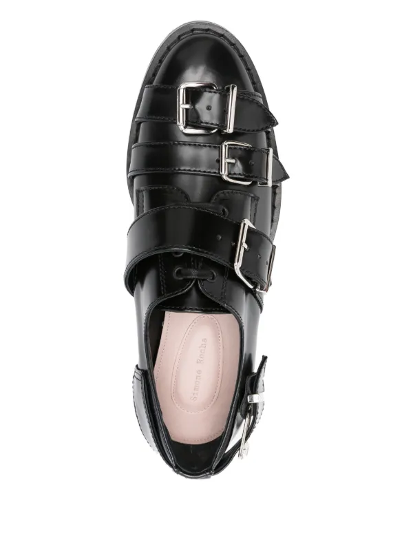 Simone Rocha multi-buckle Derby Shoes | Black | FARFETCH