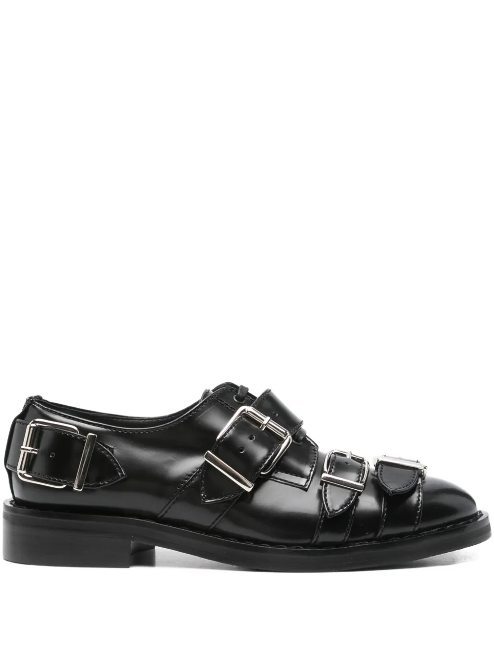 Simone Rocha multi-buckle derby shoes Black