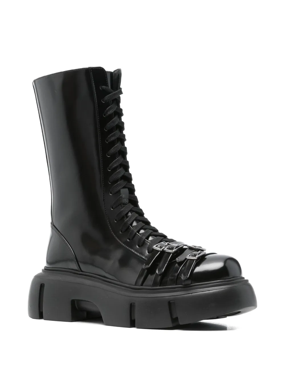 Simone Rocha lace-up platform boots Black