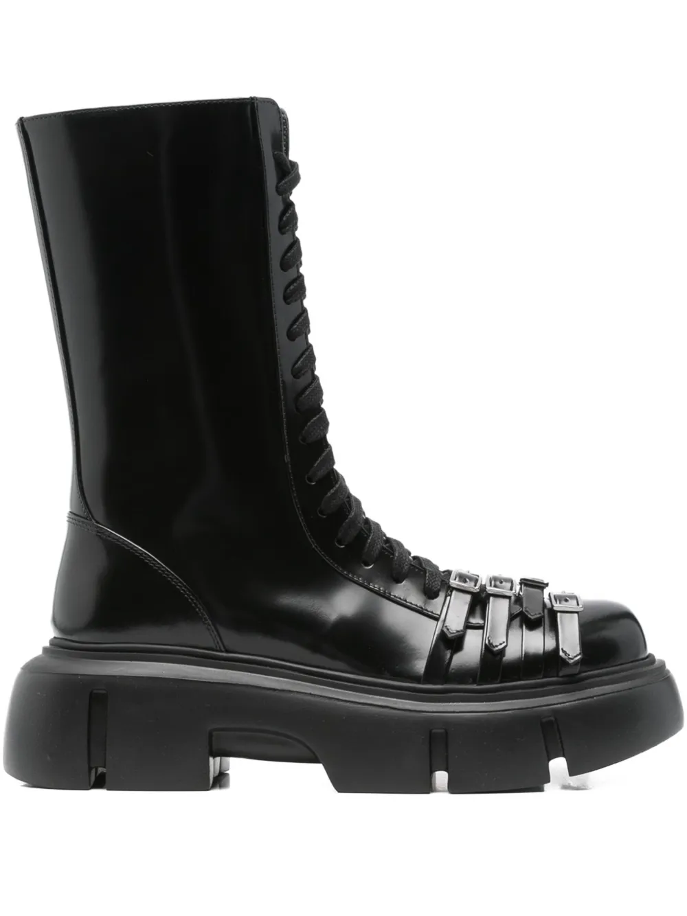 Simone Rocha lace-up platform boots Black