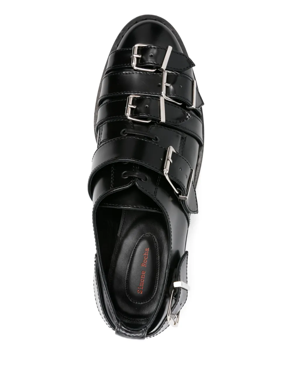 Simone Rocha multi-buckle Brogues Black