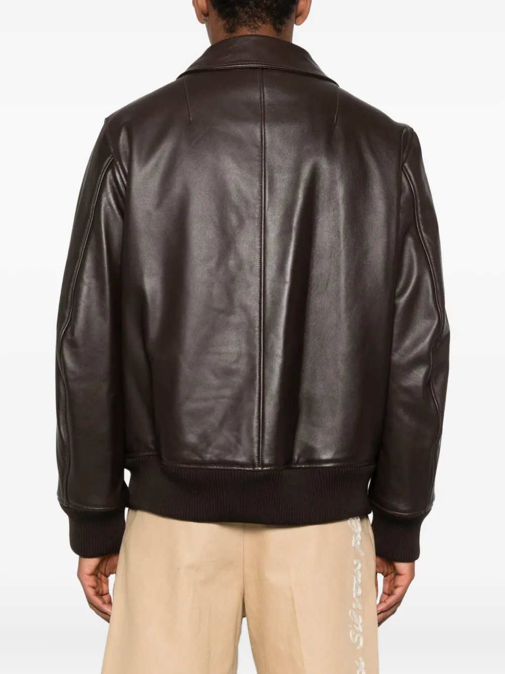 Simone Rocha multiple-pocket lambskin leather jacket Bruin
