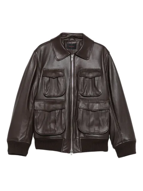 Simone Rocha multiple-pocket lambskin leather jacket