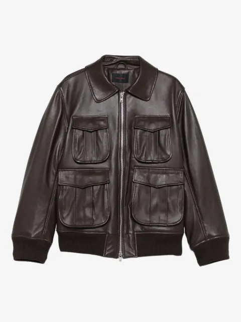 Simone Rocha multiple-pocket lambskin leather jacket