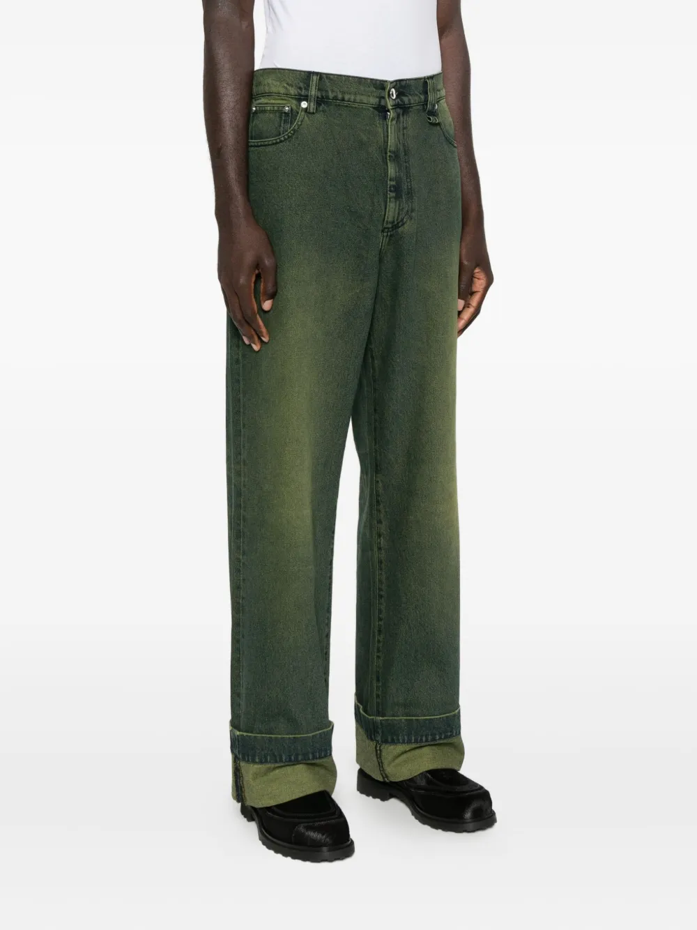 Simone Rocha Straight-leg Jeans In Green