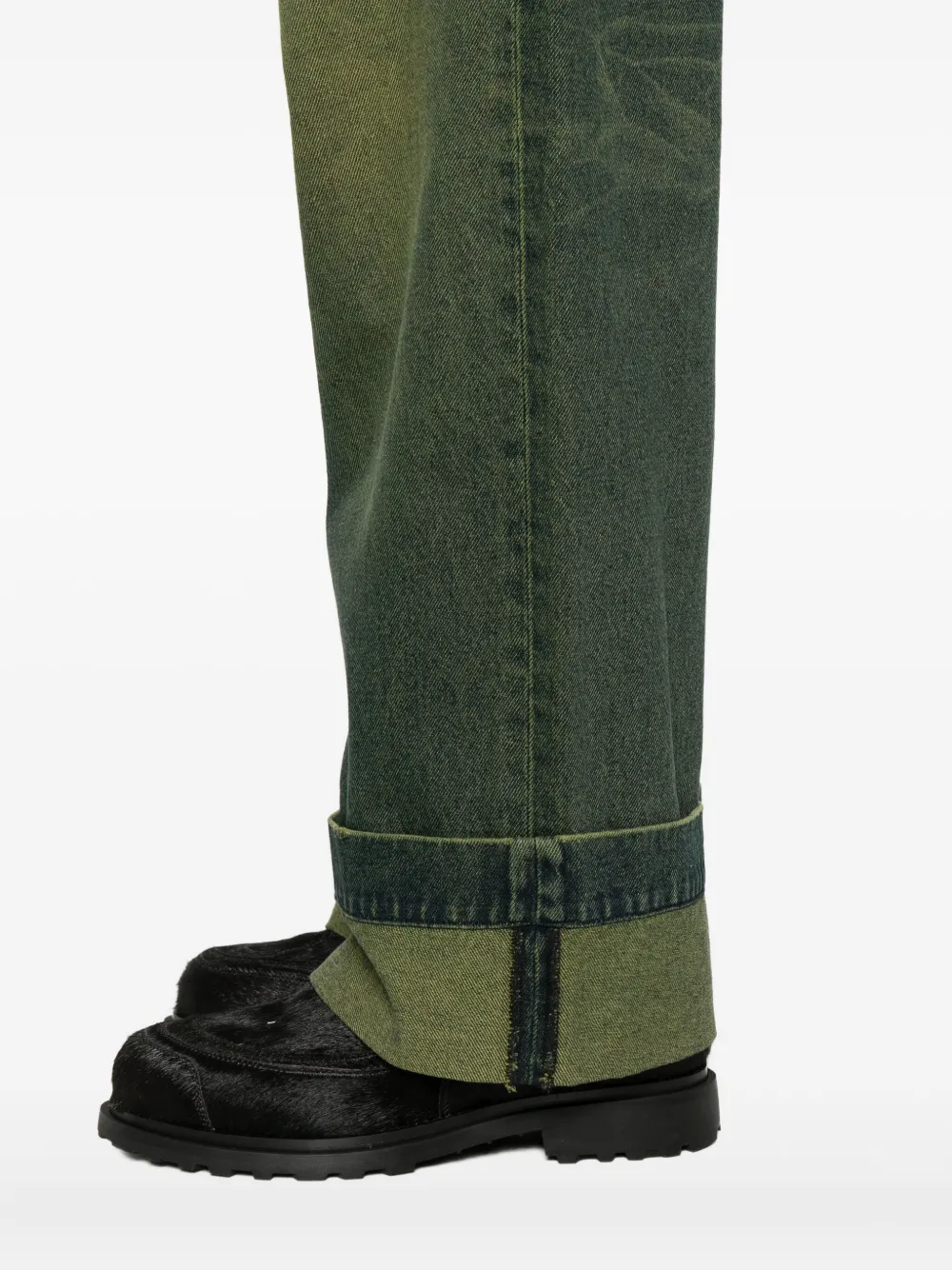Simone Rocha Straight-leg Jeans In Green