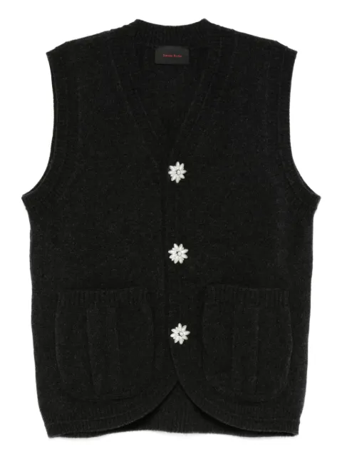 Simone Rocha floral-button vest