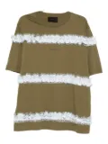 Simone Rocha ruffle-detail T-shirt - Green