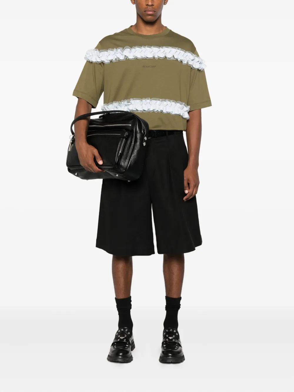 Simone Rocha T-shirt met ruches Groen