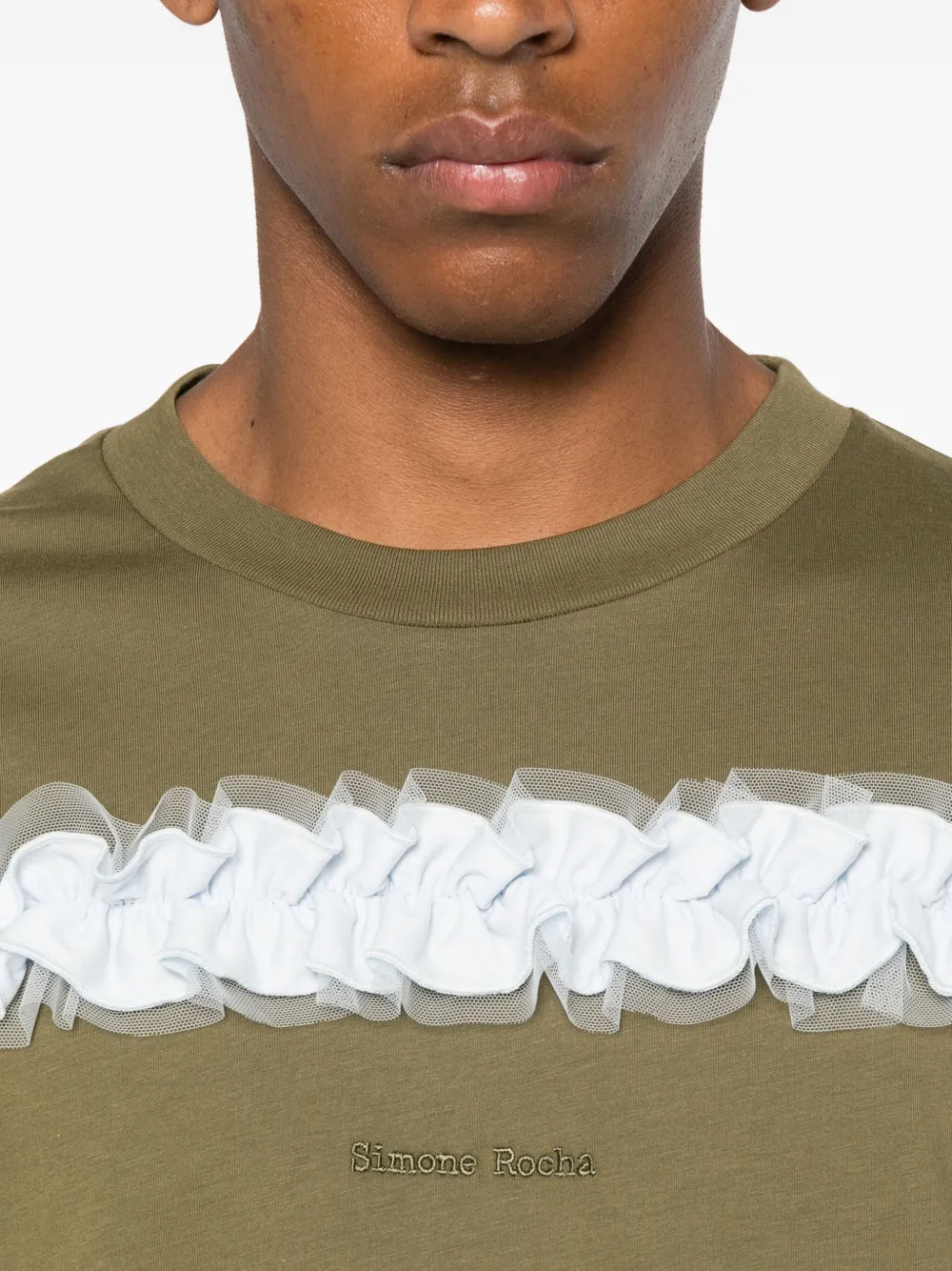 Simone Rocha T-shirt met ruches Groen