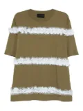 Simone Rocha ruffle-detail T-shirt - Green