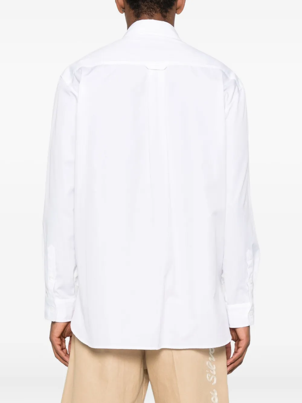 Simone Rocha ruffled poplin shirt Wit