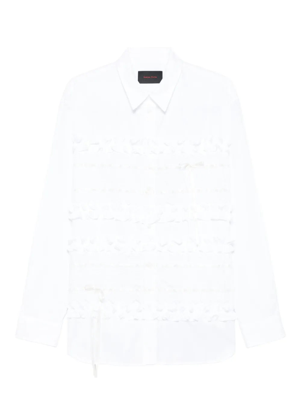 Simone Rocha ruffled poplin shirt Wit