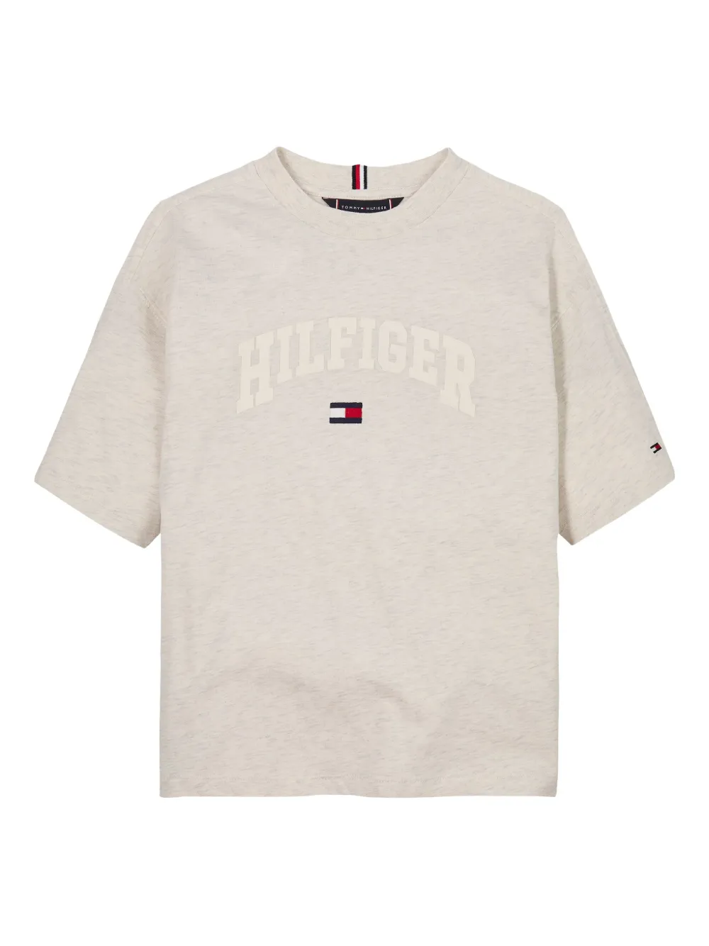 Tommy Hilfiger Junior T-shirt met Varsity-logo Beige