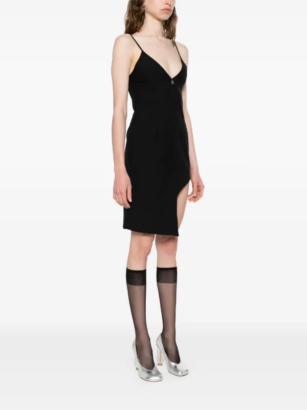 navy blue dress for baby girl Coperni Asymmetric Mini Dress | Black