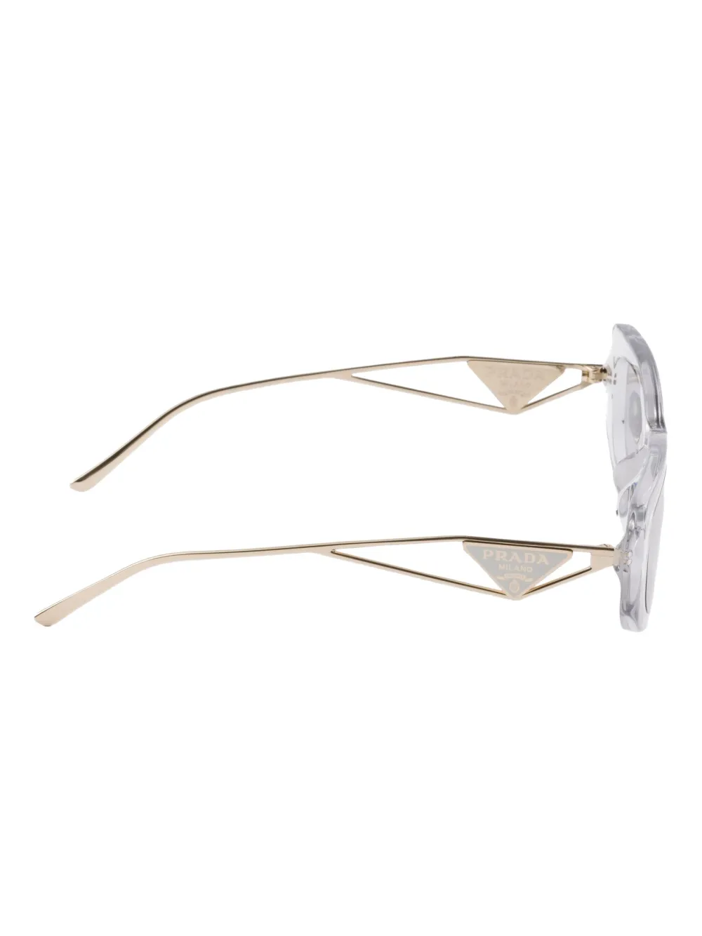 Prada Sunglasses With The Triangle Logo In White