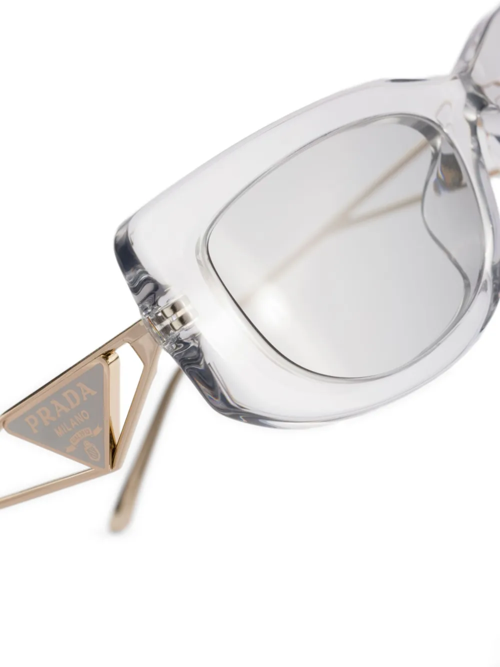 Prada Sunglasses With The Triangle Logo In White