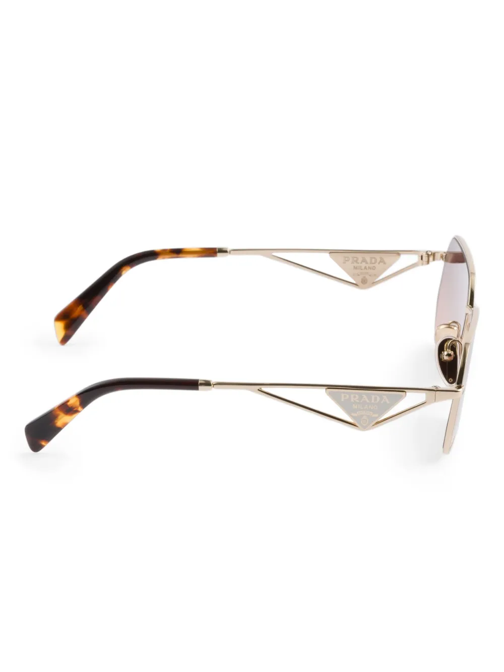 Prada Eyewear Zonnebril met logo Goud