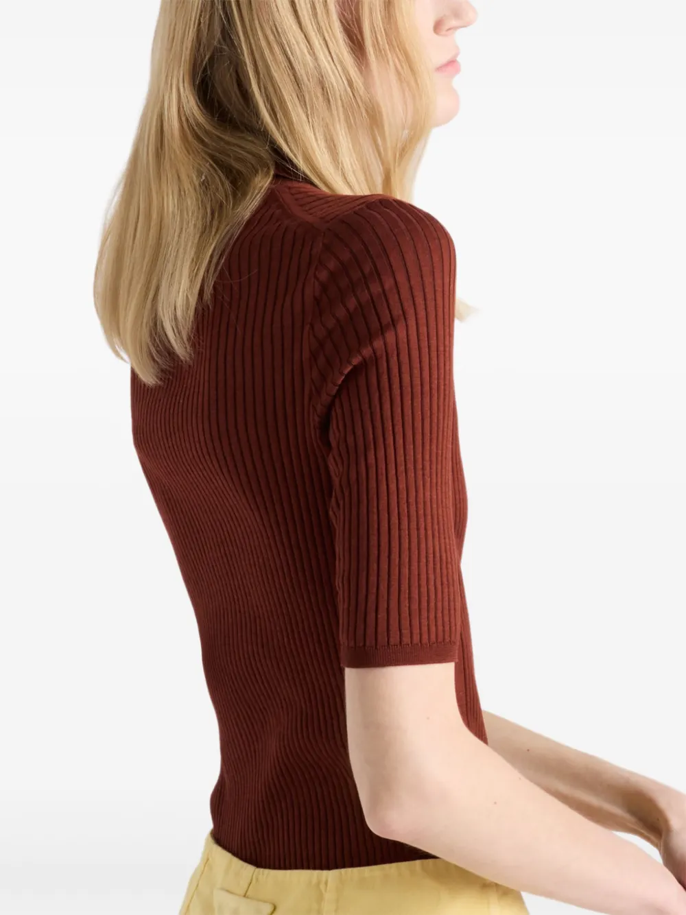 Prada Katoenen polotop Bruin