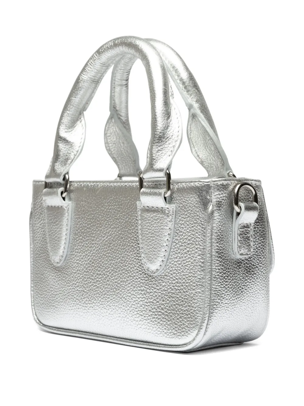 Sarah Chofakian mini Sarah metallic leather tote bag - Zilver
