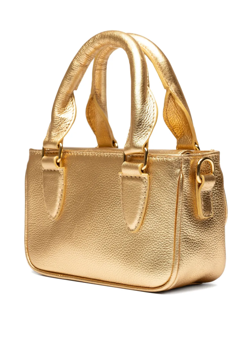 Sarah Chofakian mini Sarah metallic leather tote bag - Goud