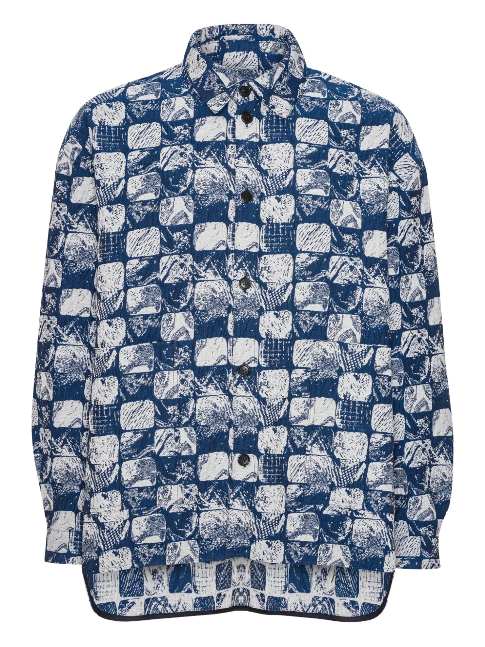 geometric-print long-sleeves shirt