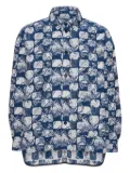 Henrik Vibskov geometric-print long-sleeves shirt - Blue