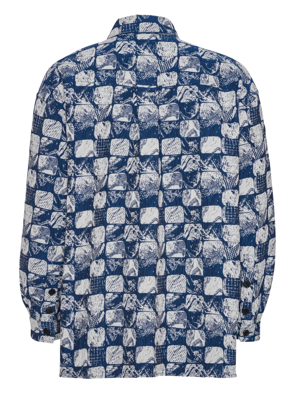 Henrik Vibskov Overhemd met geometrische print - Blauw