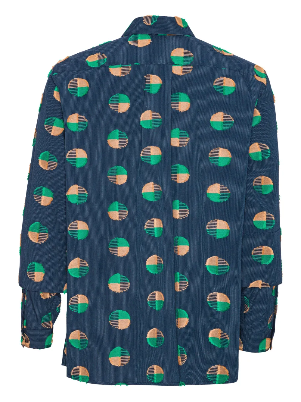 Henrik Vibskov Katoenen overhemd met franje - Blauw