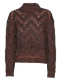 Henrik Vibskov turtleneck chevron-pattern sweater - Brown
