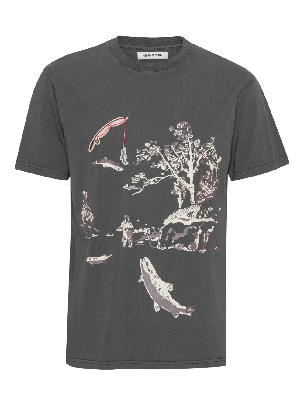 Henrik Vibskov T-shirt met print Grijs