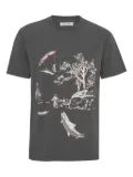 Henrik Vibskov fishing-scene print T-shirt - Grey