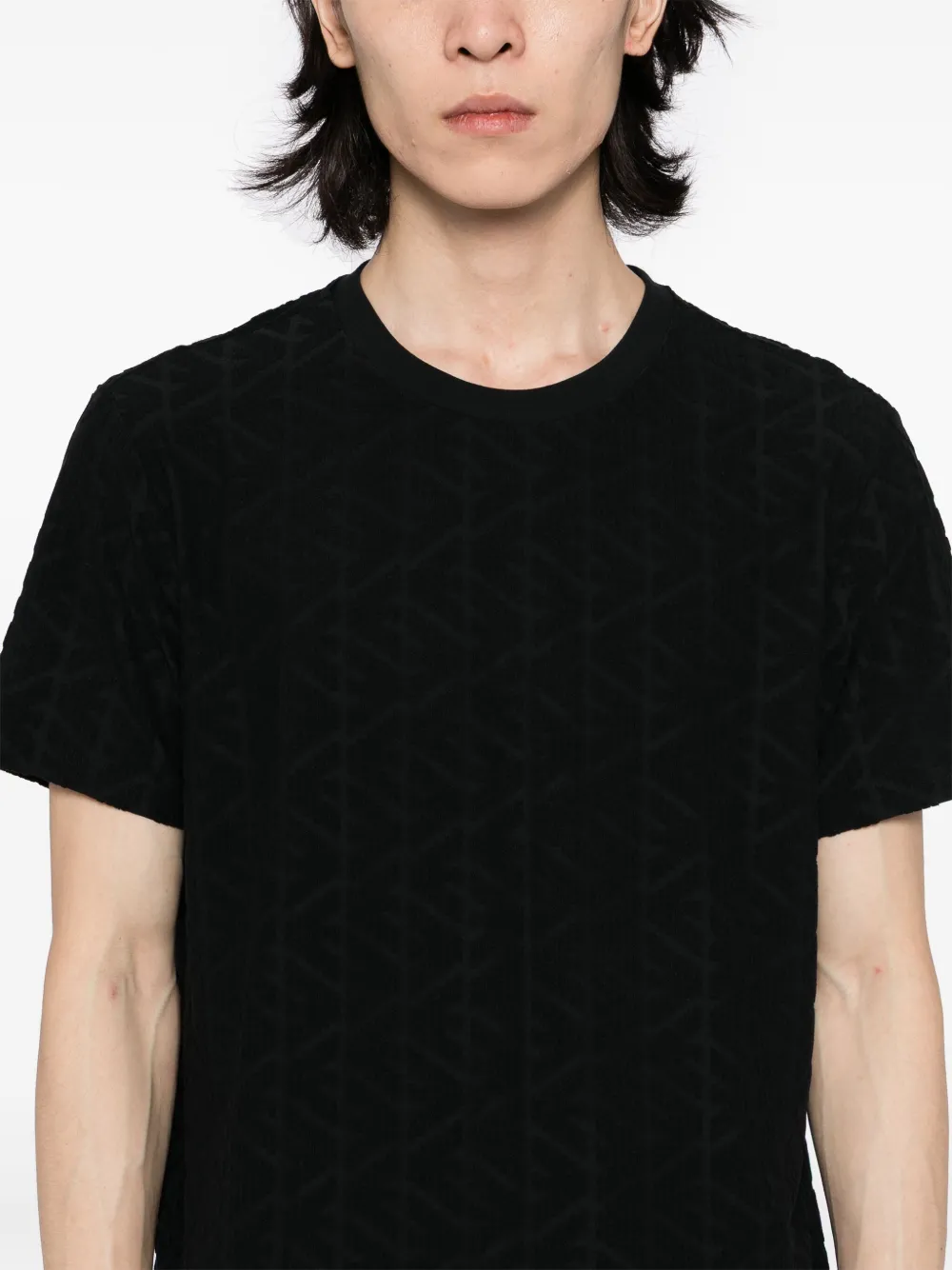 Emporio Armani T-shirt met ronde hals Zwart