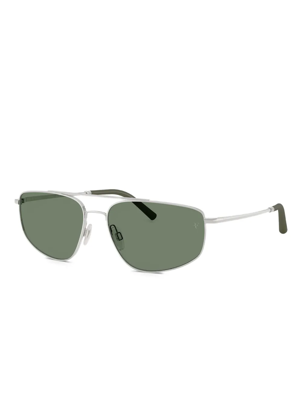 Oliver Peoples Zonnebril met metalen rechthoekig montuur - Zilver