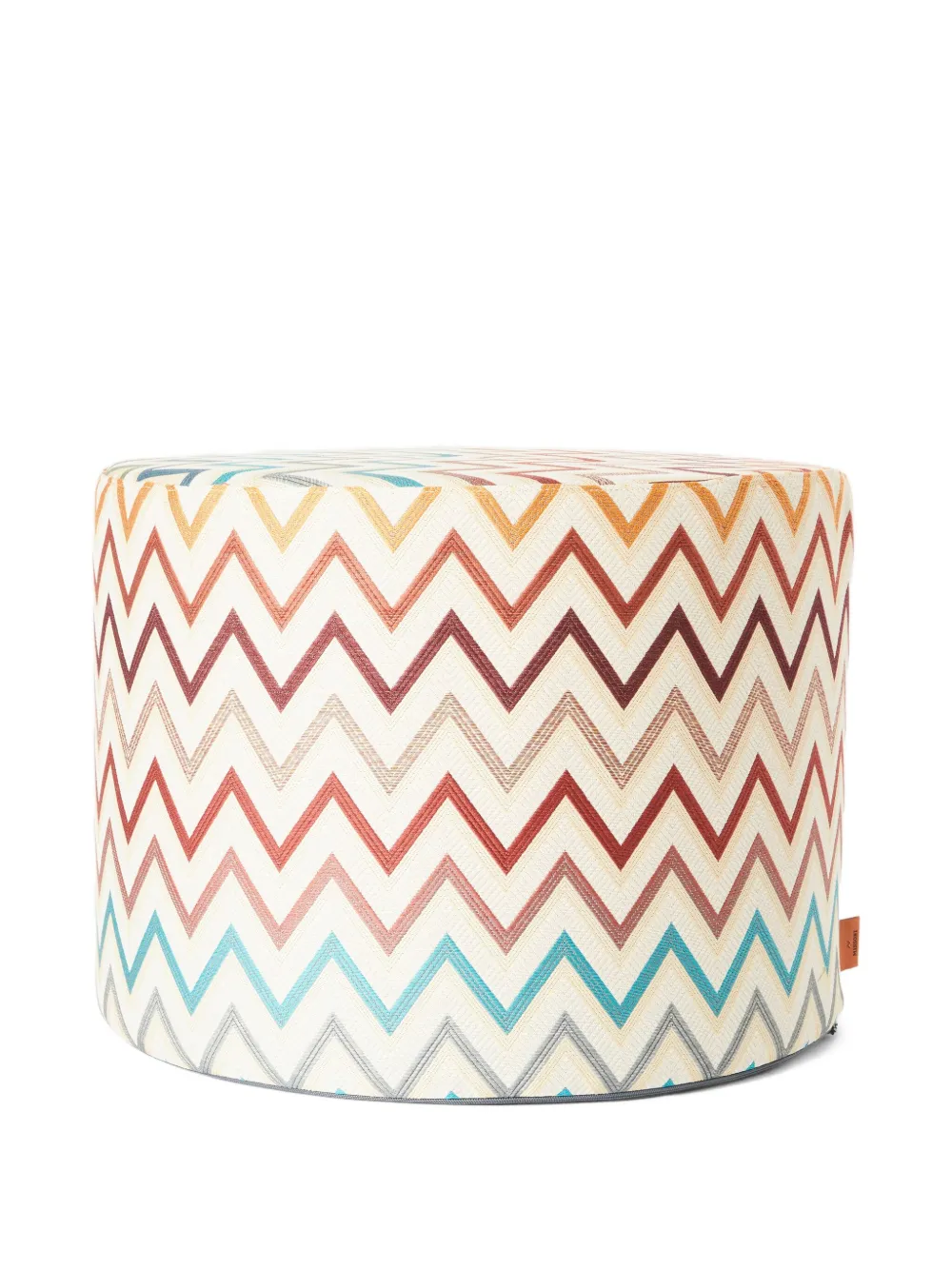 Missoni Home zigzag-pattern pouffe | White | Image 1