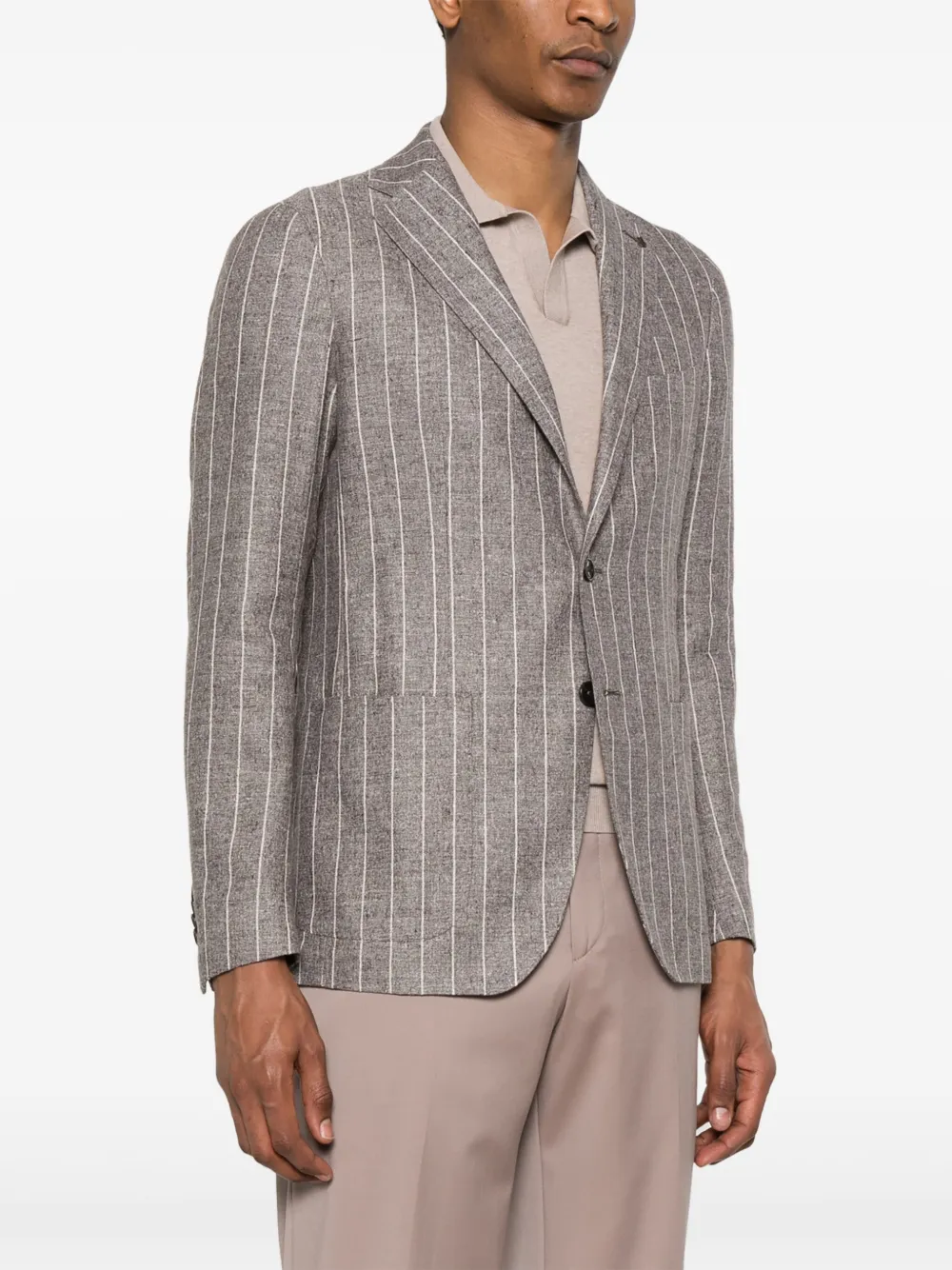 Tagliatore Blazer met krijtstreep Bruin