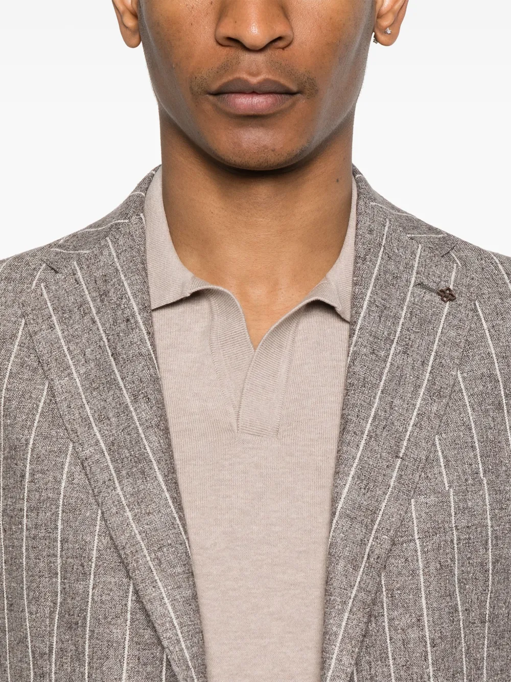 Tagliatore Blazer met krijtstreep Bruin