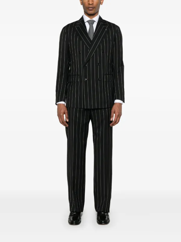 Tagliatore ストライプ スーツ | ブラック | FARFETCH JP