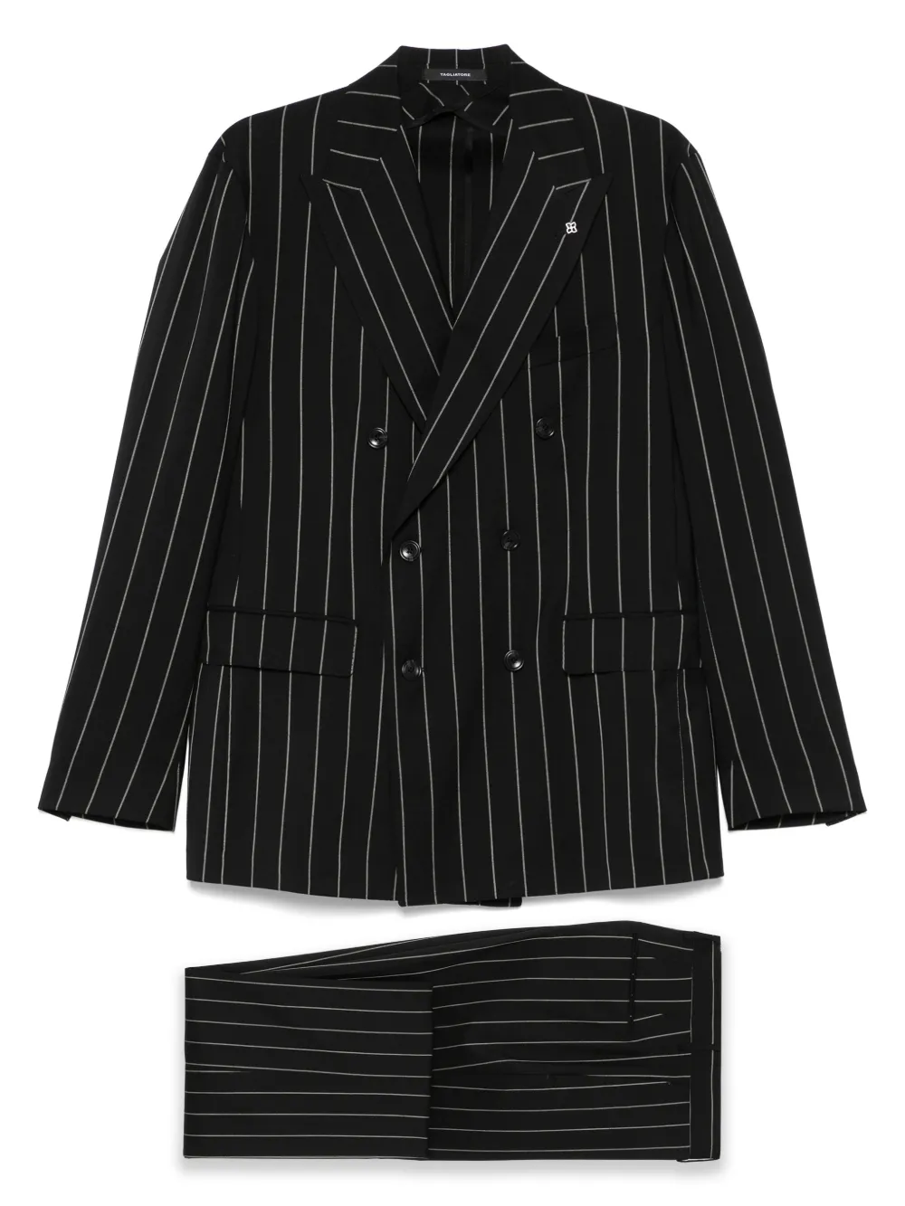 Tagliatore prinstriped suit | Black | Image 1