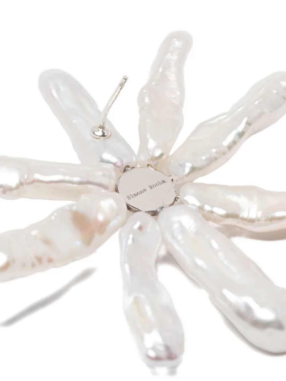 Simone Rocha Flower-design Earrings In Silver