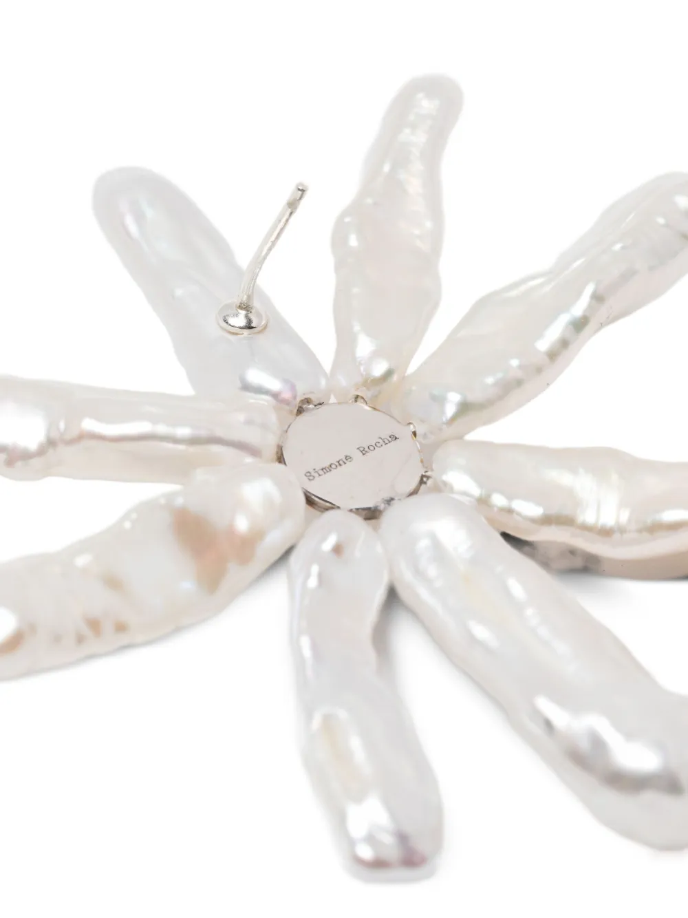  Simone Rocha Flower-design Earrings - Silver 